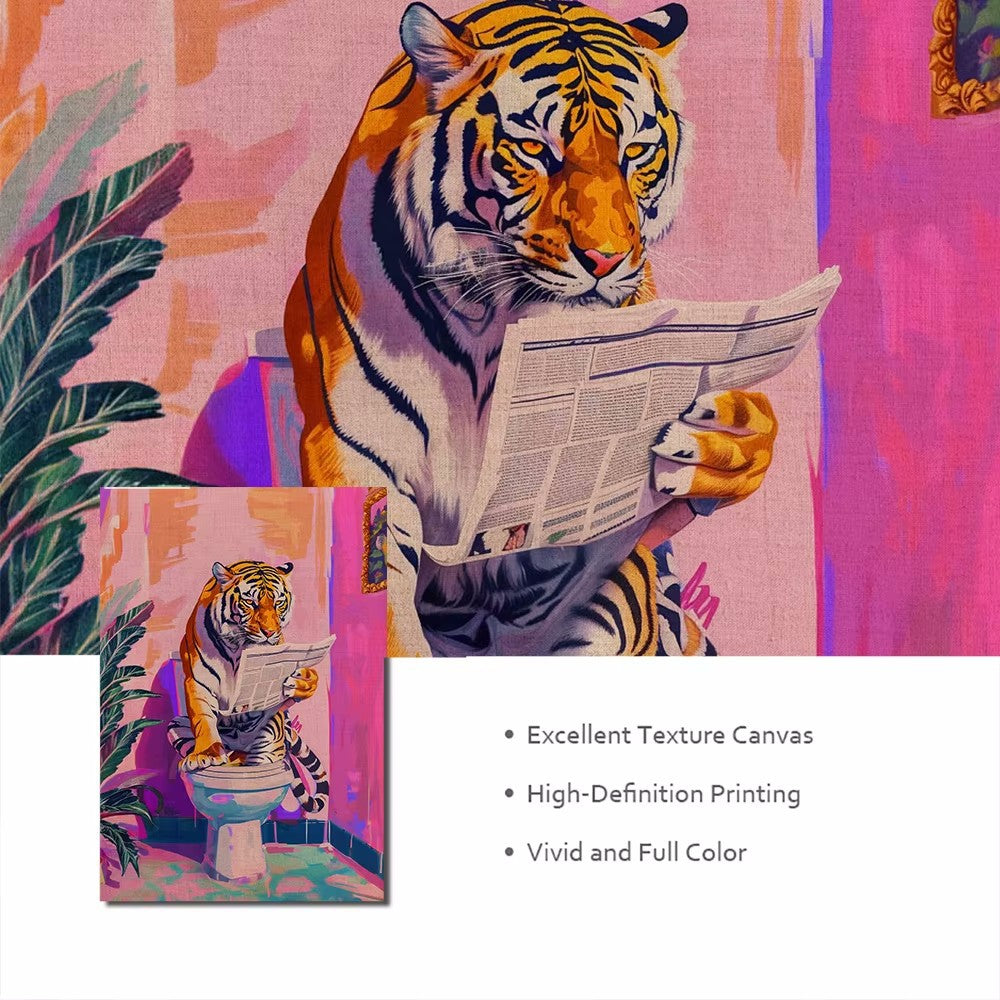 Tiger on Toilet Poster