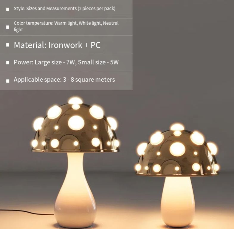 Mushroom Decorative Desk Lamp