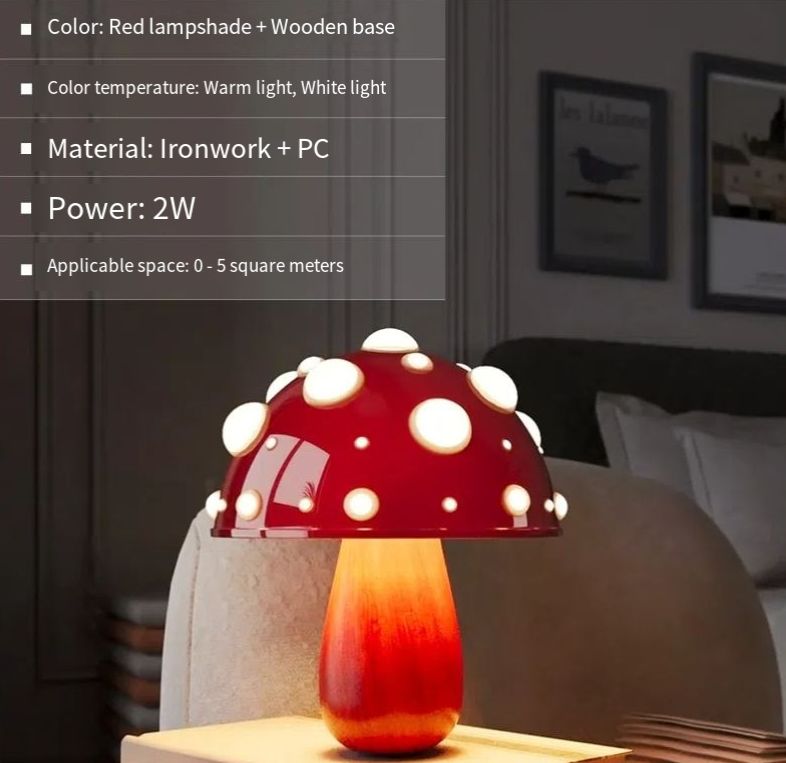 Mushroom Decorative Desk Lamp