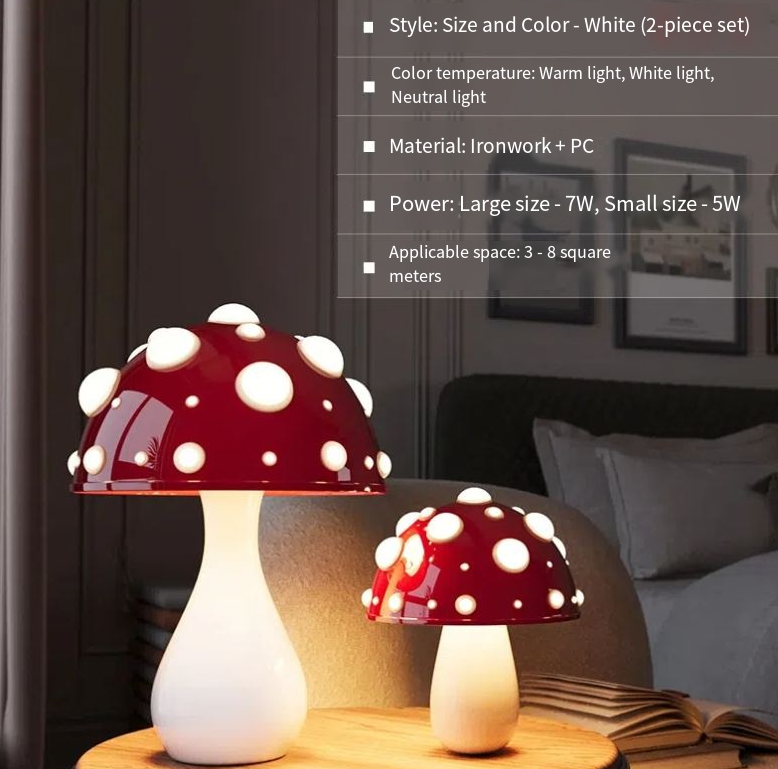 Mushroom Decorative Desk Lamp