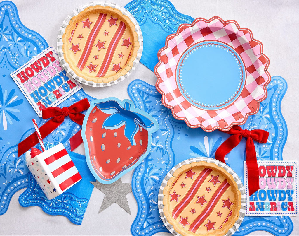 Red, White & Berry Dessert Plate (10 ct)