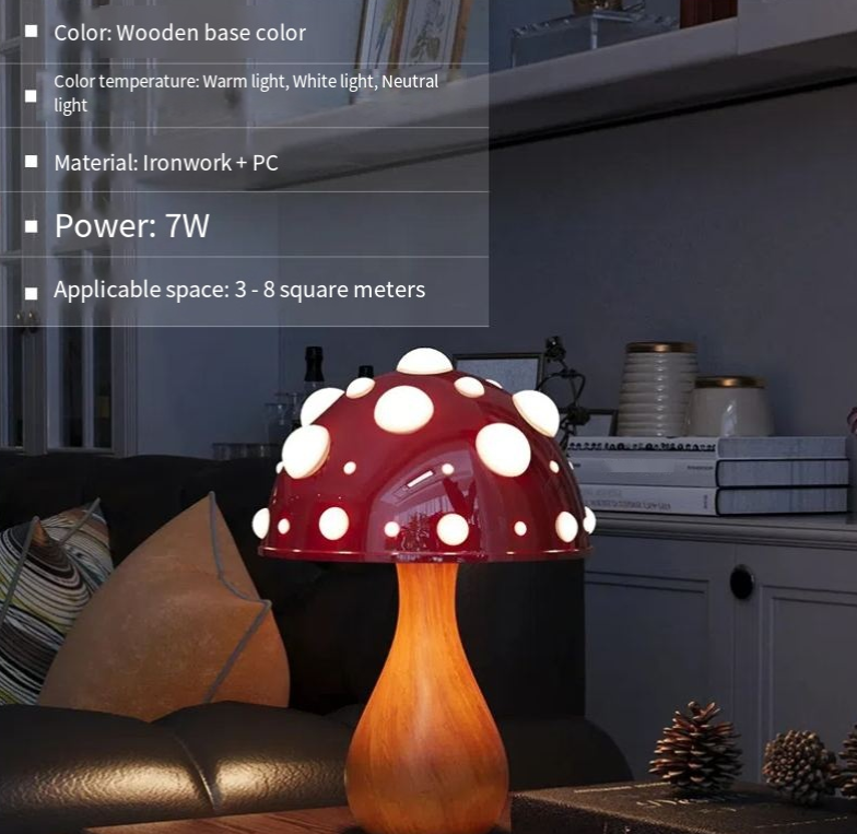 Mushroom Decorative Desk Lamp