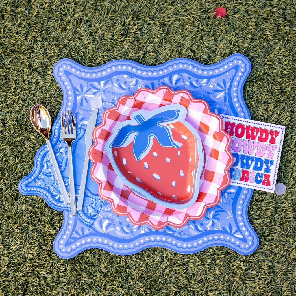 Red, White & Berry Dessert Plate (10 ct)