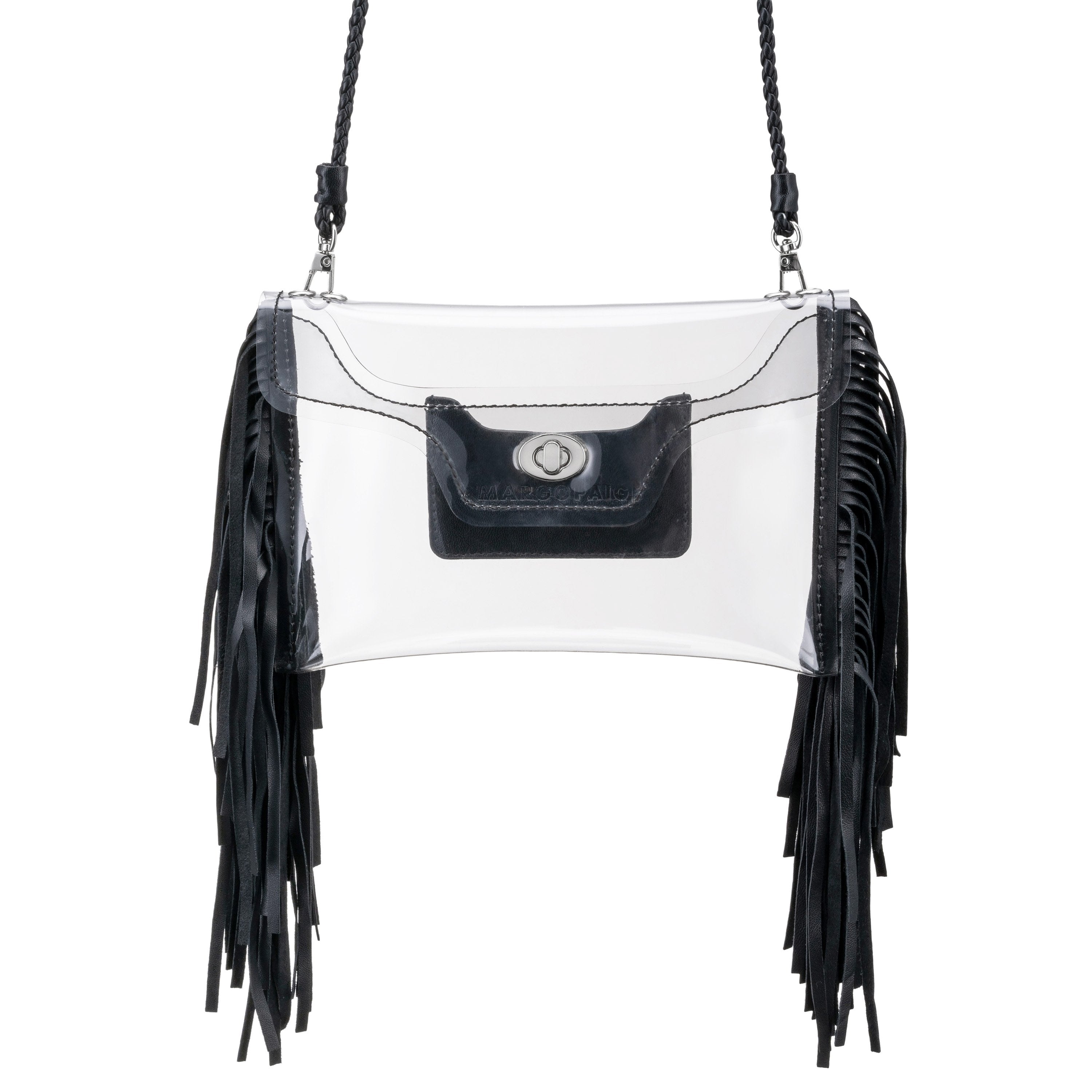 CLEAR FRINGE CROSSBODY