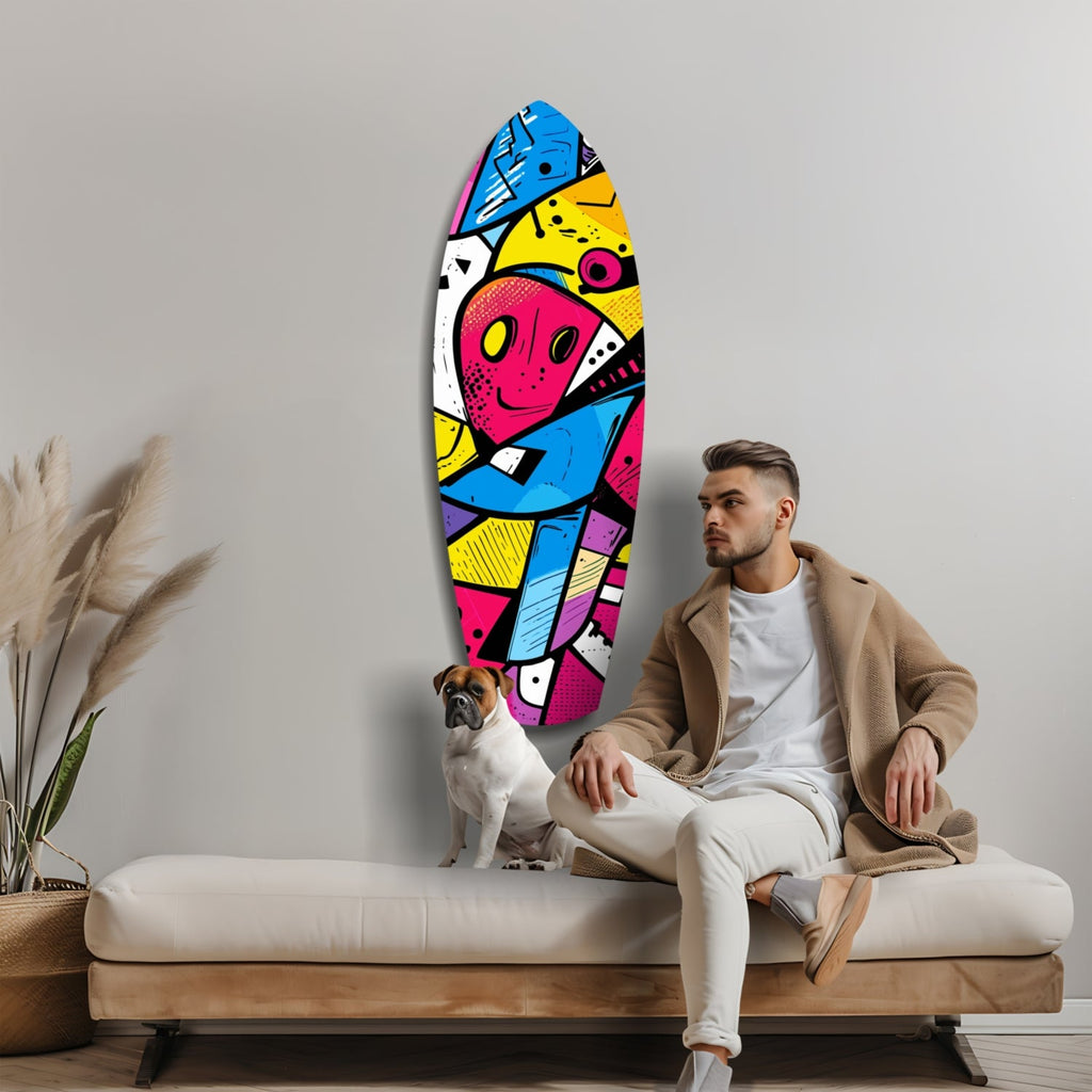 Colors of Geometry Glass Wall Art