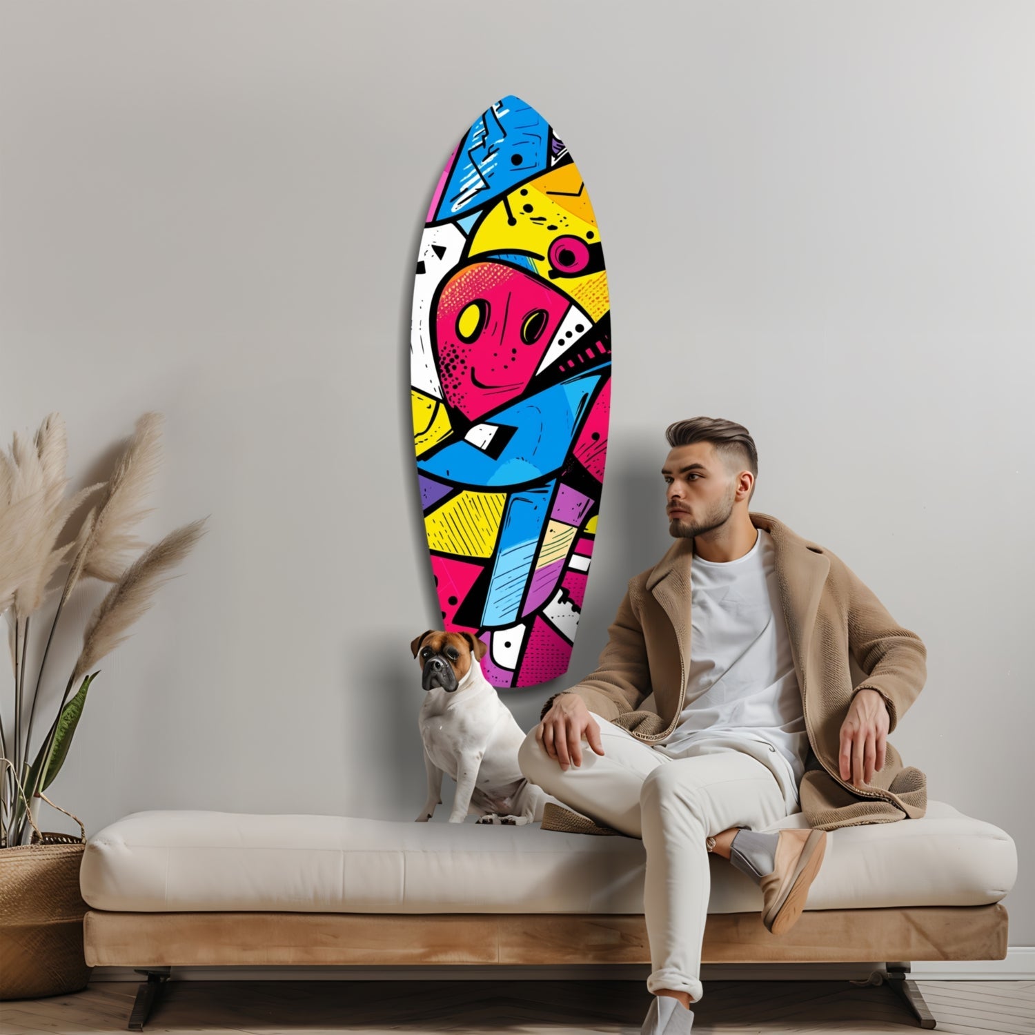 Colors of Geometry Glass Wall Art