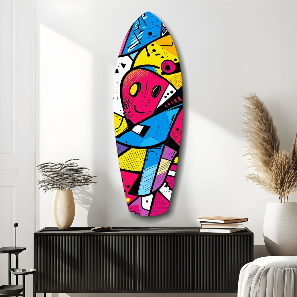 Colors of Geometry Glass Wall Art